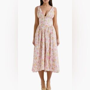 Emmelina Sleeveless Stretch Poplin Midi Dress House of CB Dress